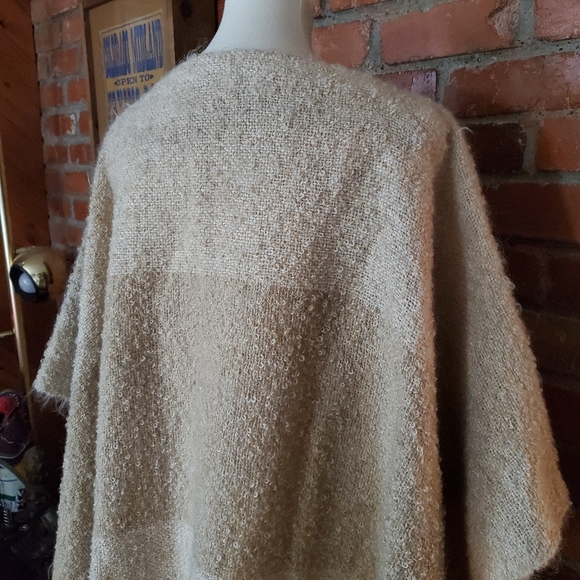 Vintage 70s del Sol inc Finge Blanket Poncho - Picture 5 of 8